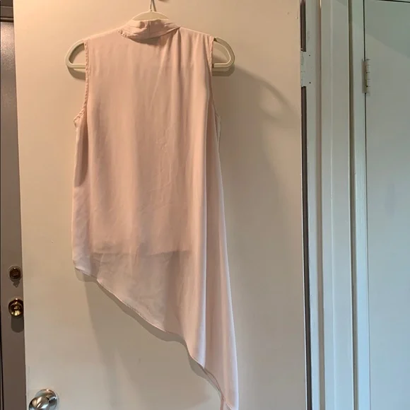 Alfani Ballet Pink Asymmetrical Draped Blouse S - Picture 4 of 8